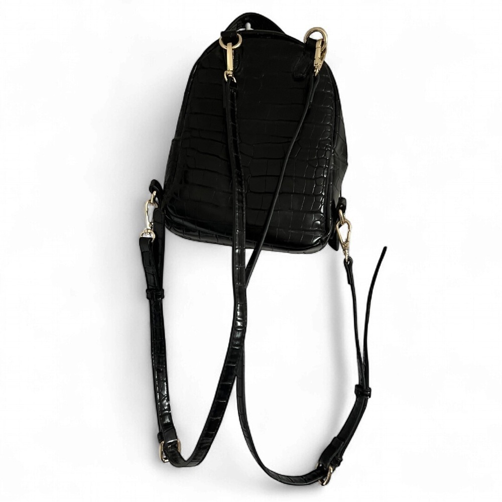 Peta + Jain Black Minimalist Vegan Leather Backpack - Picture 3 of 3